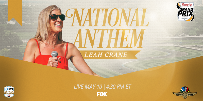 Leah Crane To Perform National Anthem at Sonsio Grand Prix