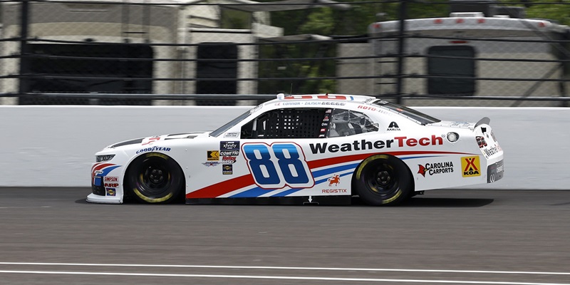 Zilisch Leads NASCAR Xfinity Practice at IMS; Cup Series Activity Rained Out