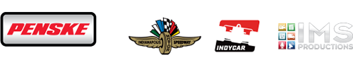 Penske Entertainment Logo, Indianapolis Motor Speedway Logo, INDYCAR Logo, IMS Productions Logo