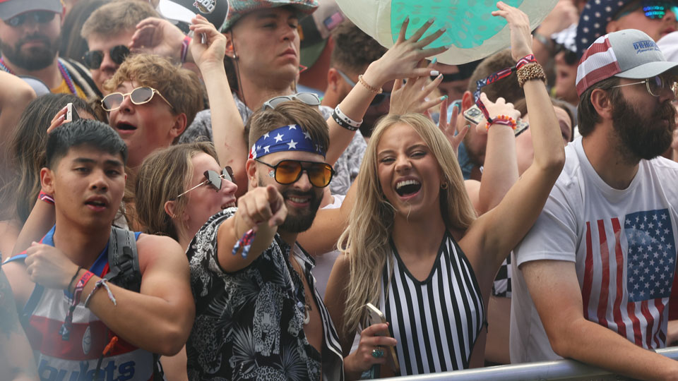 Fans in the Snake Pit Crowd