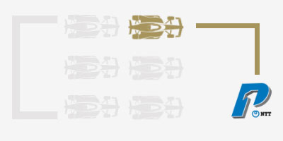 A graphic depicting six cars on the grid with the pole position highlighted