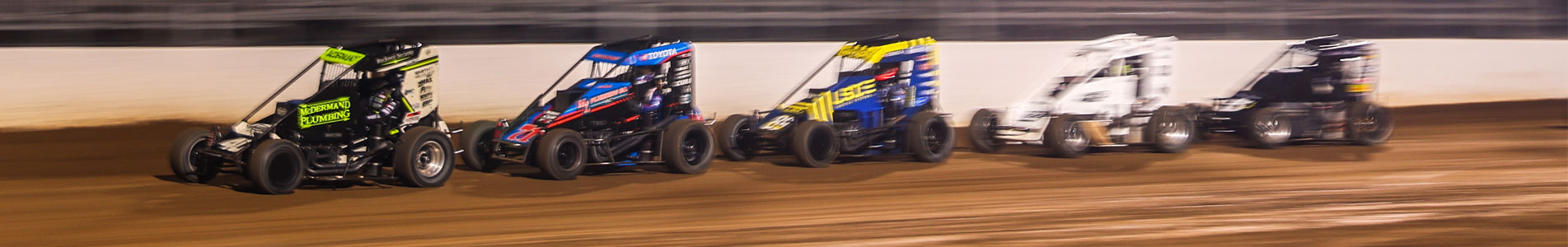 Multiple USAC Midgets on track at Indianapolis Motor Speedway