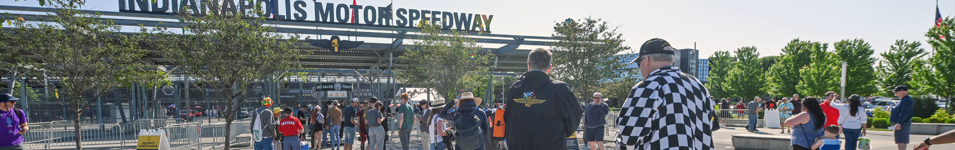 Guests at gate 1 of Indianapolis Motor Speedway