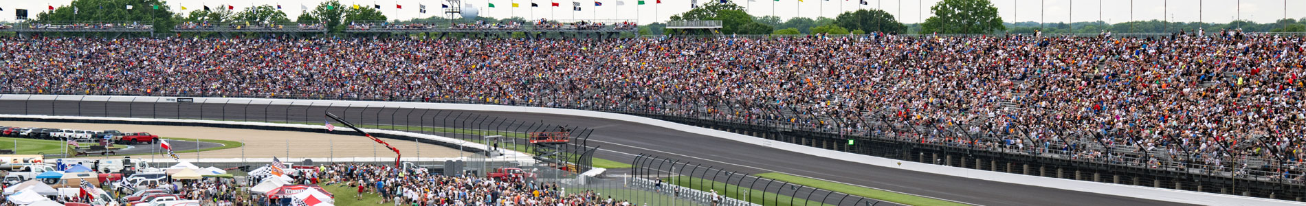 Fans in the stands at Indianapolis Motor Speedway in 2024