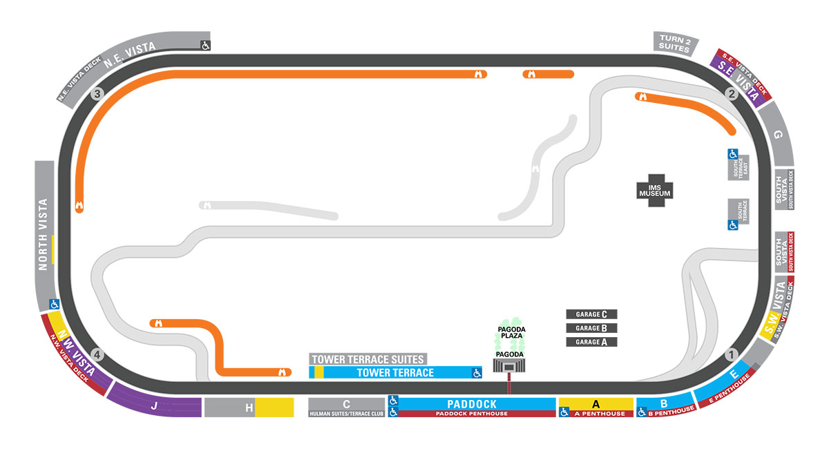 2025 Brickyard 400 Group Sales Map