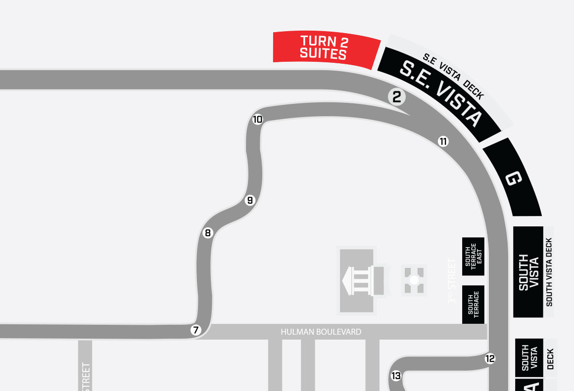 Turn 2 VIP Suites Map