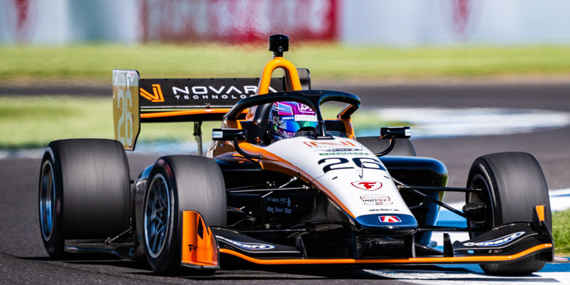 Louis Foster in the #26 car at Indianapolis Motor Speedway